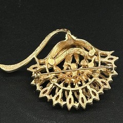 Lot Of 5 Vintage Brooches, Four With Missing Rhinestones & One With Broken Clasp