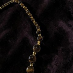 Vintage Genuine Tiger’s Eye Graduated Bead Necklace Barrel Clasp