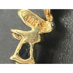 Vintage 10K Yellow London Blue Topaz Diamond Drop Dangle Earrings 1.6 grams
