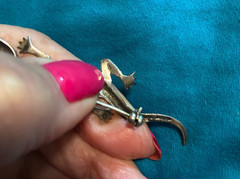 Vintage Sterling Silver Alligator Pin Solid 925
