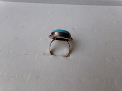 Lovely Native American Sterling Silver Turquoise Ring size 7.25