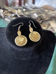Vintage Coin Dangle Earrings Silver Mercury Dimes 1943 & 1944