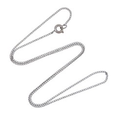 Vintage Sterling Silver 925 | Curb Link Chain Necklace | 16″