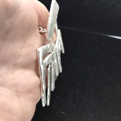 Vintage Temptation Fashion Jewlery Silver Tone Statement Clip-on Earrings
