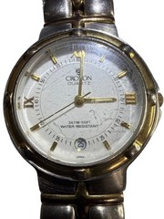Vintage Croton Quartz Miyota 23K Gold Plated watch Silver/Gold Tone – Mens