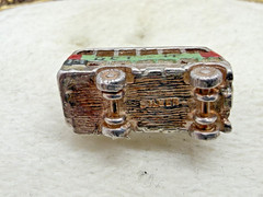 Vintage Get it at HARRODS enamel Doubledecker Bus Sterling Bracelet Charm 2.8g