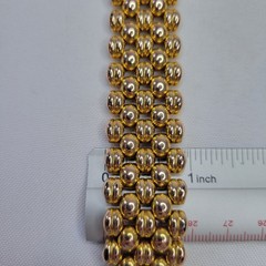 VINTAGE Panther Link 5 Row Switzerland Plaque ORL 20 Microns Geneve G BRACELET
