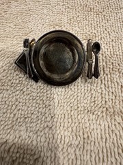Vintage Great Falls Metal Works Sterling Place setting Pin Modernist GFMW 925.