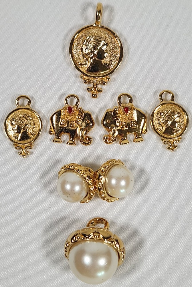 AVON Vintage Convertible Charms Pendants Replacements Gold Tone Crafts