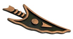 VINTAGE BELL TRADING POST Solid Copper KNIFE Brooch~RARE!