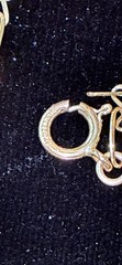 Vintage 1/20 14K Gold Filled Paperclip Chain Necklace with Crystal Drop Dainty