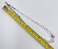 Vintage Necklace Crystal Aurora Borealis Single Strand 14 inch
