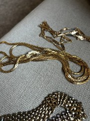 11 Pc Lot Necklaces Bracelets Brooches Many GoldTone