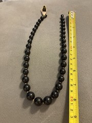 Vintage Genuine Lucite Graduated Bead Necklace 17.75” NEW