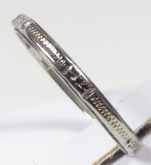 Antique Art Deco Mfg L 18KW Wedding Band Ring Size 7 UK-N1/2 width 2.13 MM 1920s