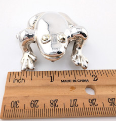 Bat-Agi Israel Sterling Silver 925 Frog Pin/Brooch 17342