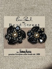 ERWIN PEARL Genuine European Glass Clip On Earrings For Neiman Marcus