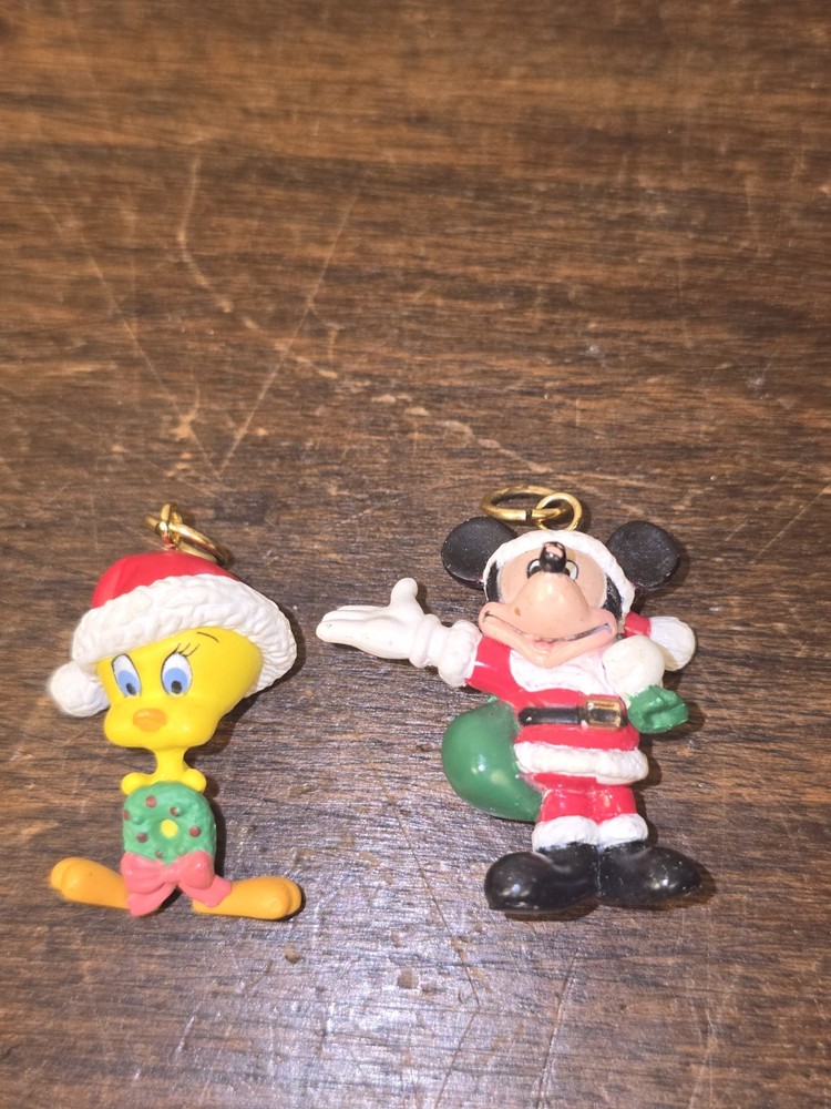 2pc Mickey Mouse & Tweety Necklace Pendant Christmas Holiday