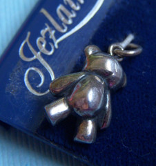 Vintage Jezlaine teddy bear sterling charm