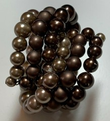 Vintage Taupe Brown Stretchy Bracelet One Size Fits All