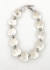 Niels Erik From of Denmark Sterling Flora Fauna Link Bracelet Circa 1940s/1950s