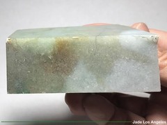 1980s Lake Water Green/Lavender/Yellow Jadeite Jade Cut Pebble Stone 1136ct