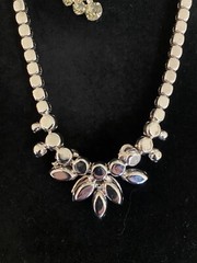 Weiss Necklace Earrings Brilliant Round Smoky Rhinestone Vintage Jewelry