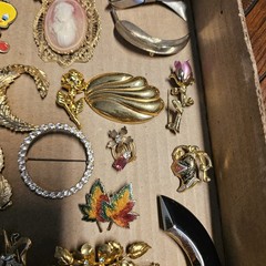 Vintage to Modern Broochs Pins Hat Pins Lot of 61 Pieces All Wearable