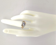 Vintage Luxury RING Silver 925 with Gold Inlay 375 -size: 7.5US (17.5mm)| UA #21