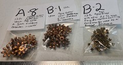 HUGE Lot #66 Vtg Miriam Haskell Small Med Flower Brass silver Gold Gilt Findings