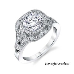Lab-Created 3.51CT Round Cut Diamond Art Deco Vintage Engagement Ring 925 Silver