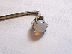 Antique Victorian 10K Yellow Gold Moostone Stick Pin, 1900 -1910? ❤️❤️❤️