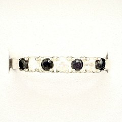 Vtg Avon 925 Silver Black Onyx Cubic Zirconia Sterling Silver Ring SZ 9.75 V