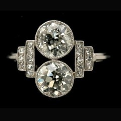 Art Deco 2.30 Ct White Diamond Antique Vintage Wedding Ring 925 Sterling Silver