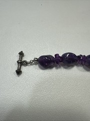 Vintage Purple Plastic Stone ? Necklace Costume Jewelry