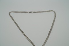 Vintage Sterling Silver Celtic Cross Pendant 4.5cm Necklace 15.5″