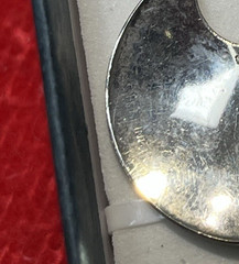 Vintage Modern Handmade by Banner 2-Tone Sterling Silver Disk Pendant Necklace