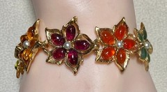 AUTHENTIC SWOBODA SET ~ EARRINGS, BRACELET ~ MULTI-STONE!