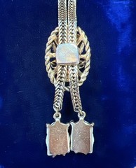 Vintage Selro Selini Gold Tone Asian Princess Bolo Necklace And Clip On Earrings