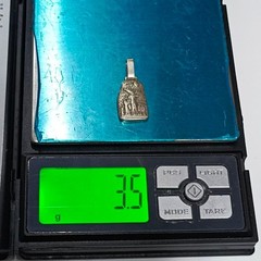 Vintage Egyptian Silver 800 Pendant Hieroglyphic Pharaoh Charm Antique style