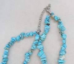VINTAGE SOUTHWEST N A 2 STRAND TURQUOISE NUGGET NECKLACE–PRICE REDUCED—