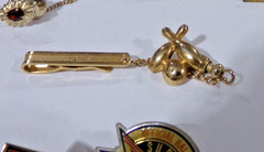 Mixed lot of Vintage CUFFLINKS, TIE BARS/CLASPS, PINS as pictured UNBRANDED