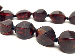 Vintage Natural Baltic Amber Necklace Rich Cognac Freeform Beads 30″ 75.73g