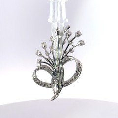 Platinum Diamond (1.75-2.00ct) Vintage Brooch Pin