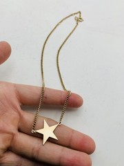 Vintage Avon Gold Tone Star Celestial Dainty Everyday Choker Adjustable Necklace