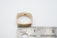 Vintage Sterling Silver 925 Ring Size 11.25 Square Textured
