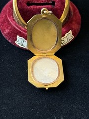 Antique Vintage Victorian 14k 15k Gold Locket Diamonds Monogrammed *As Is* 10 g