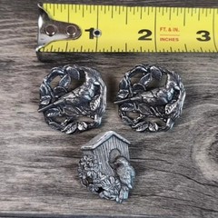 3 Vtg Birds And Blooms Limited Edition ’97 ’99 Cardinal Birdhouse Lapel Brooch
