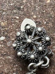 Antique Southwest Silver Earrings Clip On Red Coral