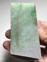 1980s Lake Water Green/Lavender/Yellow Jadeite Jade Cut Pebble Stone 1136ct